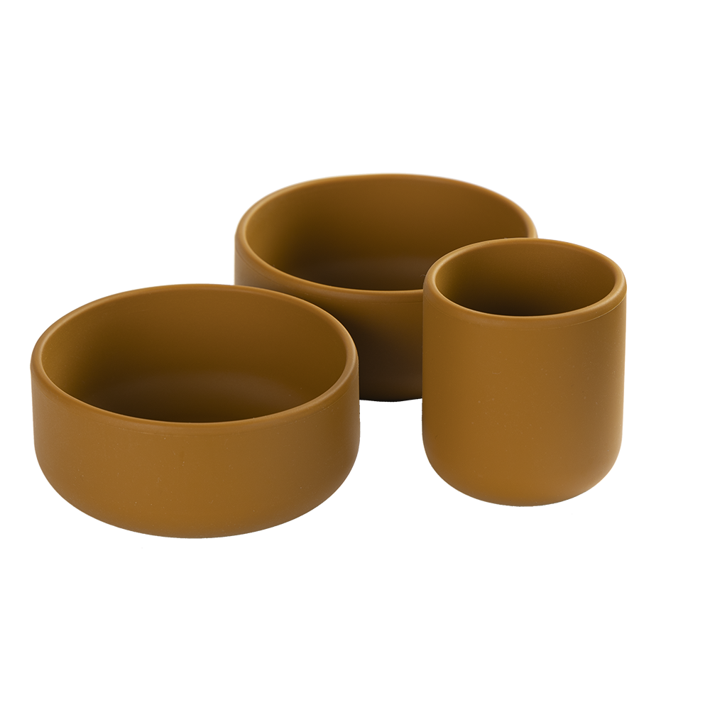Salabim Silikon spisesett - Golden Brown